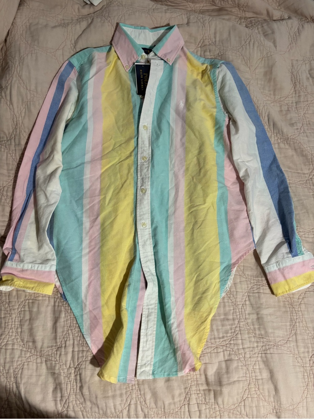Ralph Lauren Pastel Multistripe Button-Down Shirt